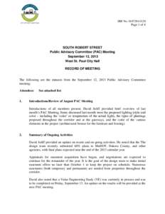 SRF No[removed]Page 1 of 4 SOUTH ROBERT STREET Public Advisory Committee (PAC) Meeting