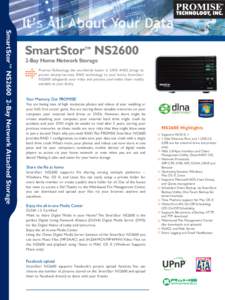 SmartStor™ NS2600 2-Bay Network Attached Storage  SmartStor NS2600 TM  2-Bay Home Network Storage