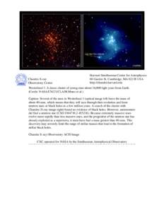 Ara constellation / Star types / Plasma physics / X-ray astronomy / Chandra X-ray Observatory / CXO J164710.2-455216 / Westerlund 1 / Neutron star / Stellar black hole / Astronomy / Space / Universe