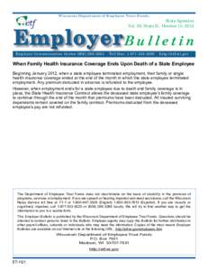 Wisconsin Department of Employee Trust Funds  State Agencies Vol. 30, State D, October 15, 2013  ???????////////////////////////////////