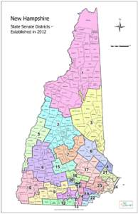 New Hampshire  State Senate Districts Established in 2012 Clarksville