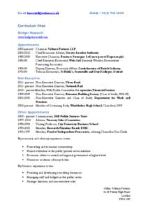 Microsoft Word - Bridget Rosewell CV 2012