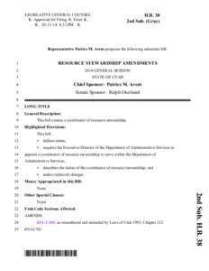 LEGISLATIVE GENERAL COUNSEL 6 Approved for Filing: R. Frost[removed]:12 PM 6 H.B. 38 2nd Sub. (Gray)