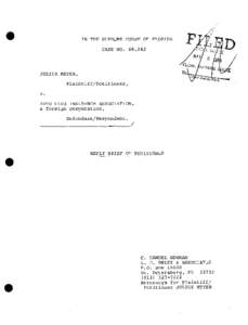 J U L I U S MEYER, Plaintiff/Petitioner, AUTO CLUB INSURANCE ASSOCIATION,  a foreign corporation,