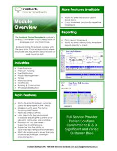 Microsoft Word - Module Overview Online Timesheets 1PG.doc