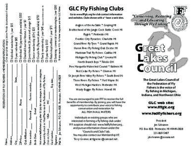 I’ll also receive FFF’s Fly Fisher magazine, and the GLC Flyline.  Go to www.fffglc.org for club contact information