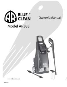 Owner’s Manual  Model AR383 www.arblueclean.com AR383[removed]