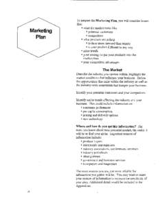 Beekeeper Example: Market Plan: Busines Planning Guide - BCMAFF