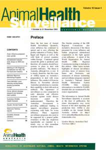 Volume 10 Issue 4  1 October to 31 December 2005 Preface