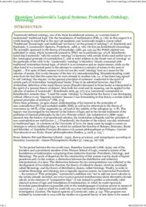 Knowledge representation / Biuro Szyfrów / Stanisław Leśniewski / Mereology / Information science / Technical communication / Reism / Ontology / Term logic / Science / Logic / Philosophy