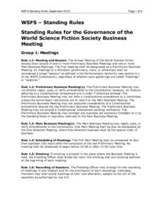 Dilatory motions and tactics / United States Constitution / Standing Rules of the United States Senate /  Rule XXII / Public law / Separation of powers / Standing Rules of the United States Senate /  Rule XV / Standing Rules of the United States Senate / Government / Worldcon