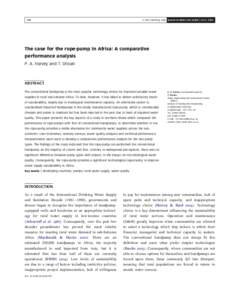 Q IWA Publishing 2006 Journal of Water and Health | 04.4 | The case for the rope-pump in Africa: A comparative performance analysis