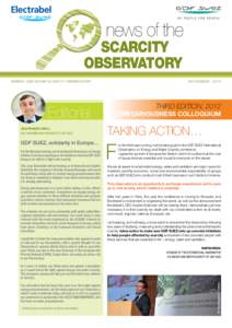 news of the  SCARCITY OBSERVATORY ENERGY AND WATER SCARCITY OBSERVATORY