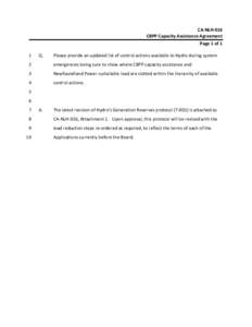 CA‐NLH‐016  CBPP Capacity Assistance Agreement  Page 1 of 1  1   Q. 
