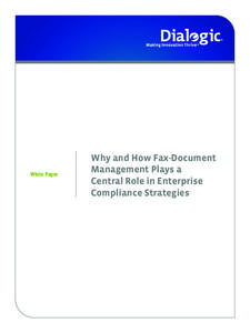 Small Logo  White Paper Why and How Fax-Document Management Plays a