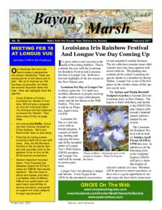 and  Bayou No. 32  News from the Greater New Orleans Iris Society