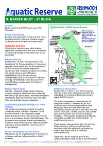 Aquatic Reserve 9. BARKER INLET – ST KILDA Locality