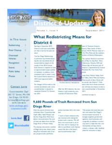 District 6 Update Volume 1, Issue 4 I n T h i s Is s u e : Redistricting