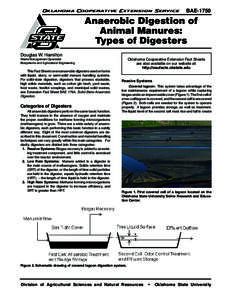 Oklahoma Cooperative Extension Service  BAE-1750 Anaerobic Digestion of Animal Manures: