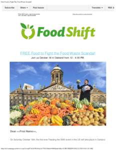 Free Food to Fight The Food Waste Scandal!