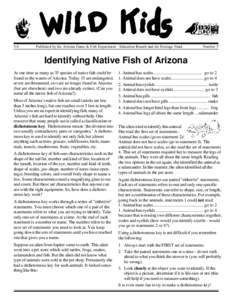 ®  4-6 Published by the Arizona Game & Fish Department - Education Branch and the Heritage Fund