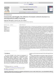 Connectivity and thought: The influence of semantic network structure in a neurodynamical model of thinking