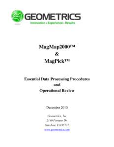 MagMap2000™ & MagPick™ Essential Data Processing Procedures and