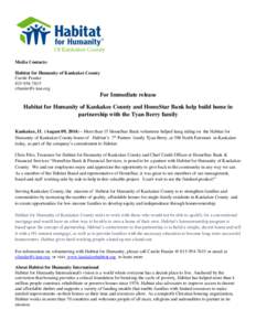 Media Contacts: Habitat for Humanity of Kankakee County Carole Franke[removed]removed]