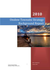 2010 Onslow Townsite Strategy Background Report Shire of Ashburton 1