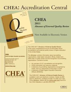 CHEA 2011 Almanac of External Quality Review AD (August 2012)