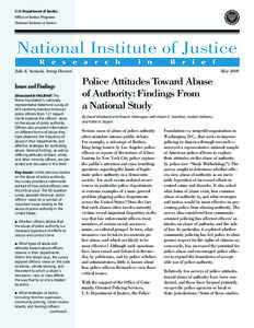 U.S. Department of Justice Office of Justice Programs National Institute of Justice National Institute of Justice R