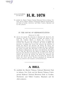 I  111TH CONGRESS 1ST SESSION  H. R. 1078