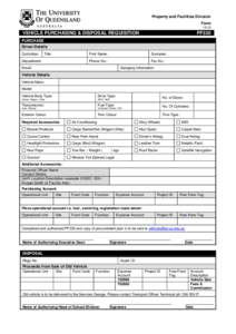 PF330 Vehicle Purchasing Requisition Form