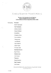 Minutes of the Executive Council Meeting held on 29 September 2013 at 9.30am at the Shelbourne Hotel, George Moore Suite, Dublin Participating: