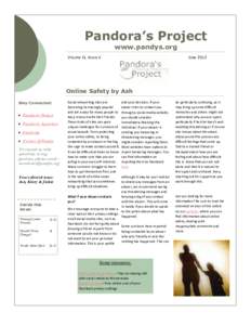 Pandora’s Project www.pandys.org VOLUME II, ISSUE V  JUNE 2013
