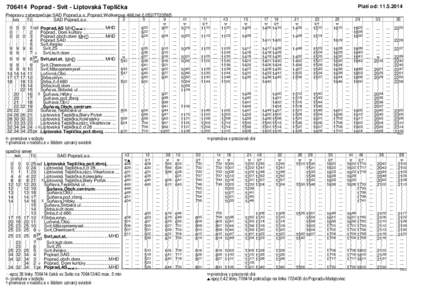 Platí od: [removed] Poprad - Svit - Liptovská Teplička Prepravu zabezpečuje:SAD Poprad,a.s.,Poprad,Wolkerova 466,tel.č.[removed]