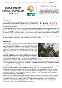 BUSHMEAT | RAINFOREST | TIGER | SHELLSHOCK | RHINO | MADAGASCAR | AMPHIBIAN | CARNIVORE | APE  EAZA European Carnivore Campaign[removed]