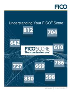 Understanding Your FICO® Score  ® Understanding Your FICO Score