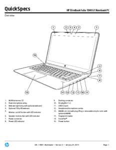 QuickSpecs  HP EliteBook Folio 1040 G1 Notebook PC