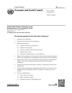 E/CONF.101/L.1  United Nations Economic and Social Council