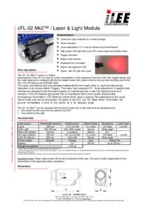 cFL-02 Mk2™ / Laser & Light Module Characteristics: Short description  •