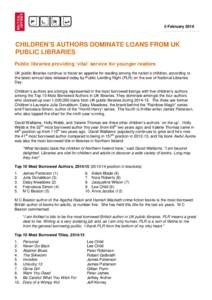 Library science / Public Lending Right / Information / PLR / David Walliams / Public library / Author / Library / Knowledge