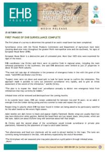 Media Release: 25 October, 2005