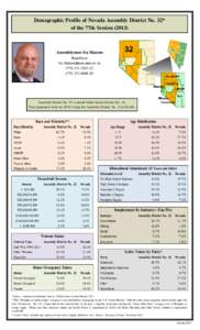 Demographic Profile of Nevada Assembly District No. 32* of the 77th Session[removed]Assemblyman Ira Hansen Republican [removed]