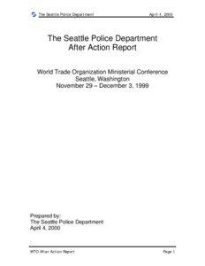 The Seattle Police Department  April 4, 2000
