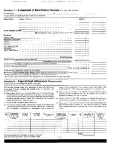 Schedule 7  - statement of Real Estate Rentals (See I i n e 126“in Guide) For the period