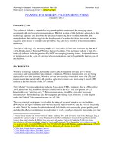 Telecommunications engineering / CTIA – The Wireless Association / Wireless network / Personal Communications Service / Federal Communications Commission / Fixed wireless / Telecommunications Act / LightSquared / Wireless broadband / Wireless networking / Technology / Wireless