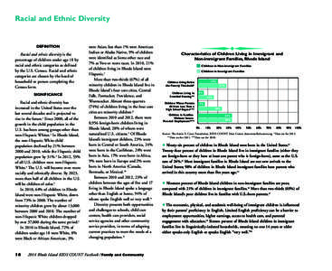 Racial and Ethnic Diversity  DEFINITION Racial and ethnic diversity is the percentage of children under age 18 by