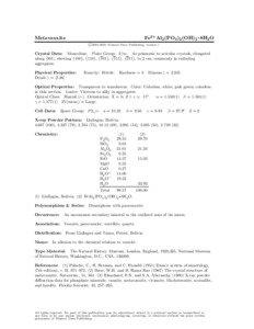 Vauxite / Crystallography / Llallagua / Scorzalite / Phosphate minerals / Chemistry / Matter