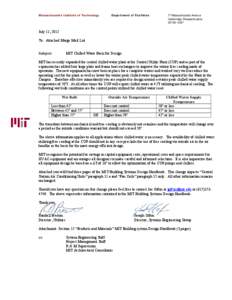 Microsoft Word - Engineering Consultants Letter[removed]Revised Chilled Water Design Temperatures